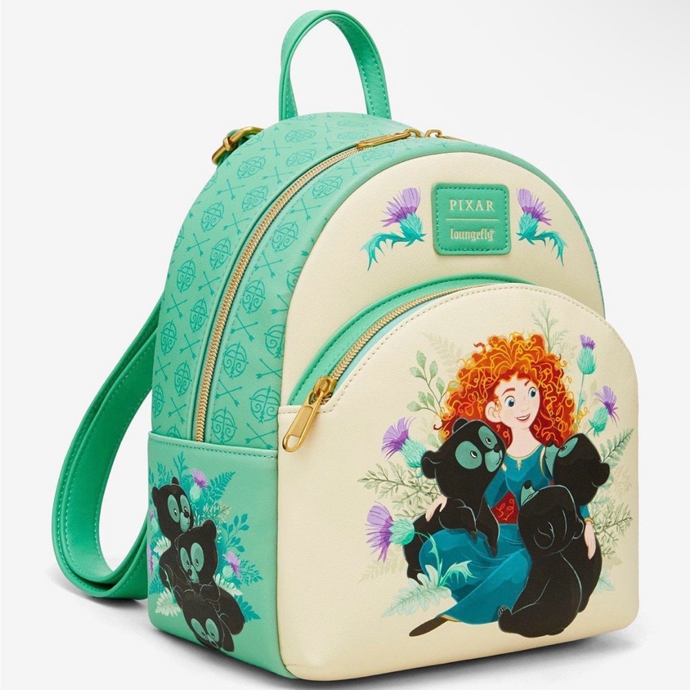New Loungefly Disney Pixar Brave Merida & Cubs Mini Backpack. - Picture 2 of 4